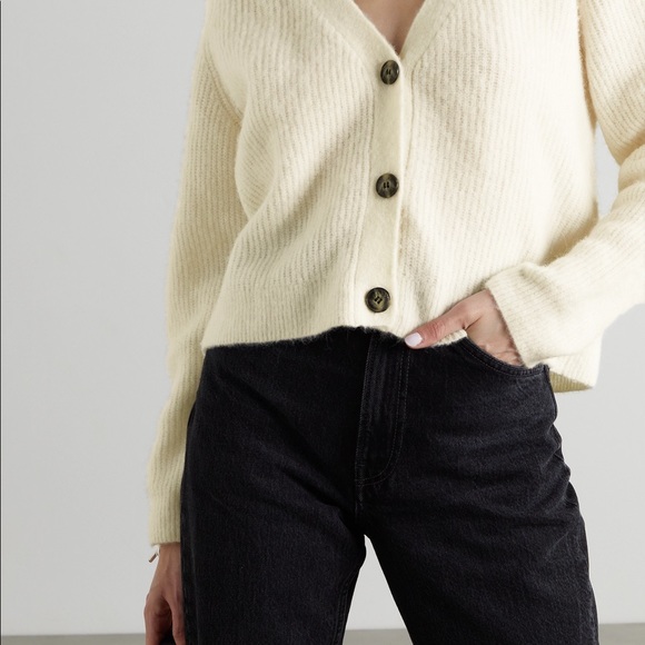 GANNI Ribbed-knit Caridgan Alpaca & wool blended NWT - Picture 6 of 16